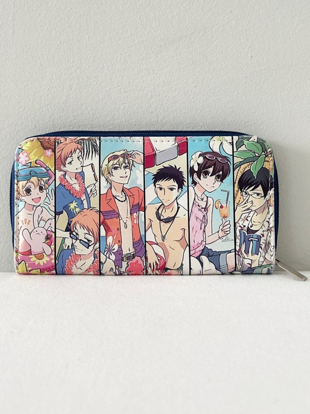 Ouran High School Host Club Zip Around Wallet Beach Day Amine Slots Coin Pouch